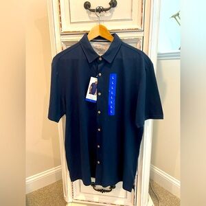 Weatherproof Vintage Men's Short Sleeve Button Up Shirt, Size large